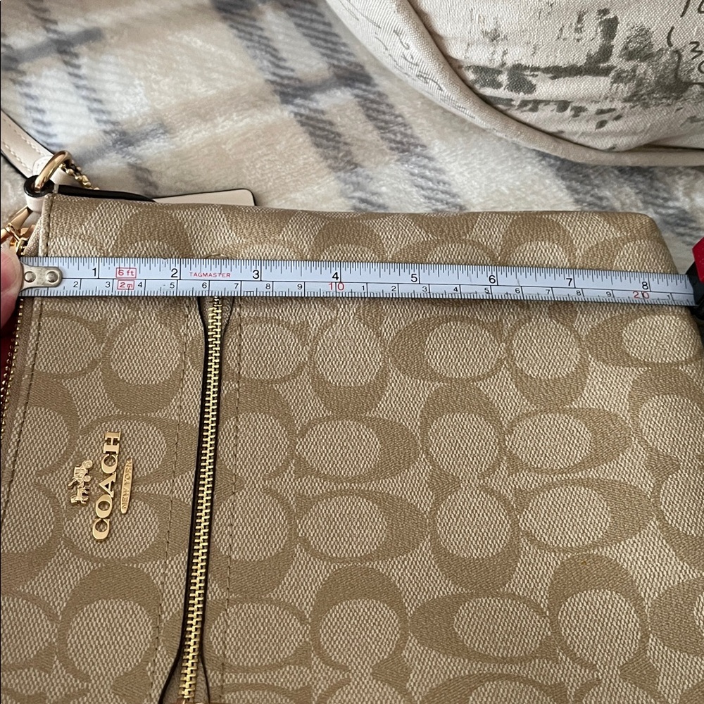 Coach Beige Signature Crossbody Bag - Picture 9 of 10